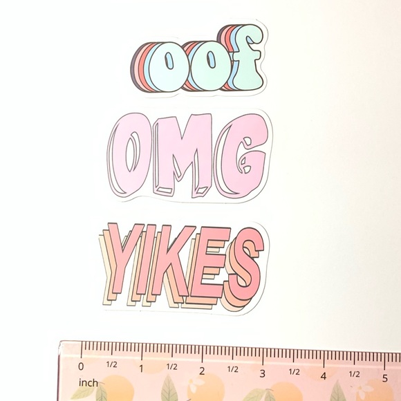 3 Piece Vinyl Sticker Set - Picture 3 of 3